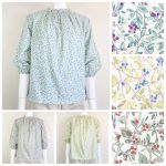 小さいサイズのシニアファッション70代80代90代高齢者向けのSサイズ洋服で真夏でも涼しく過ごせてかつ首元と二の腕を隠せる綿ブラウス