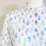 夏でも首元の詰まった服、首元の空きが狭い服、ハイネックの服をお探しの方にオススメの涼しく着られるプチハイネック７分袖トップス70代80代90代小さいサイズのシニアファッション高齢者向けオシャレなレディース婦人服